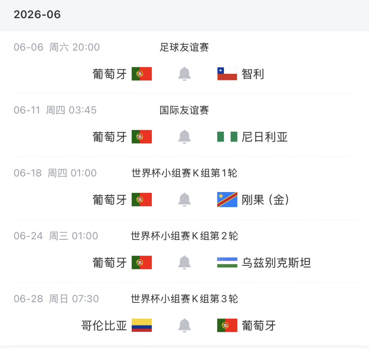葡萄牙27人名单出炉：4欧冠冠军+英超助攻王+沙特MVP领衔